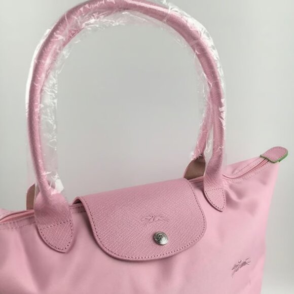 NWT Longchamp Le Pliage Original Large Shoulder Nylon Bag Tote IN Pink - Picture 6 of 7